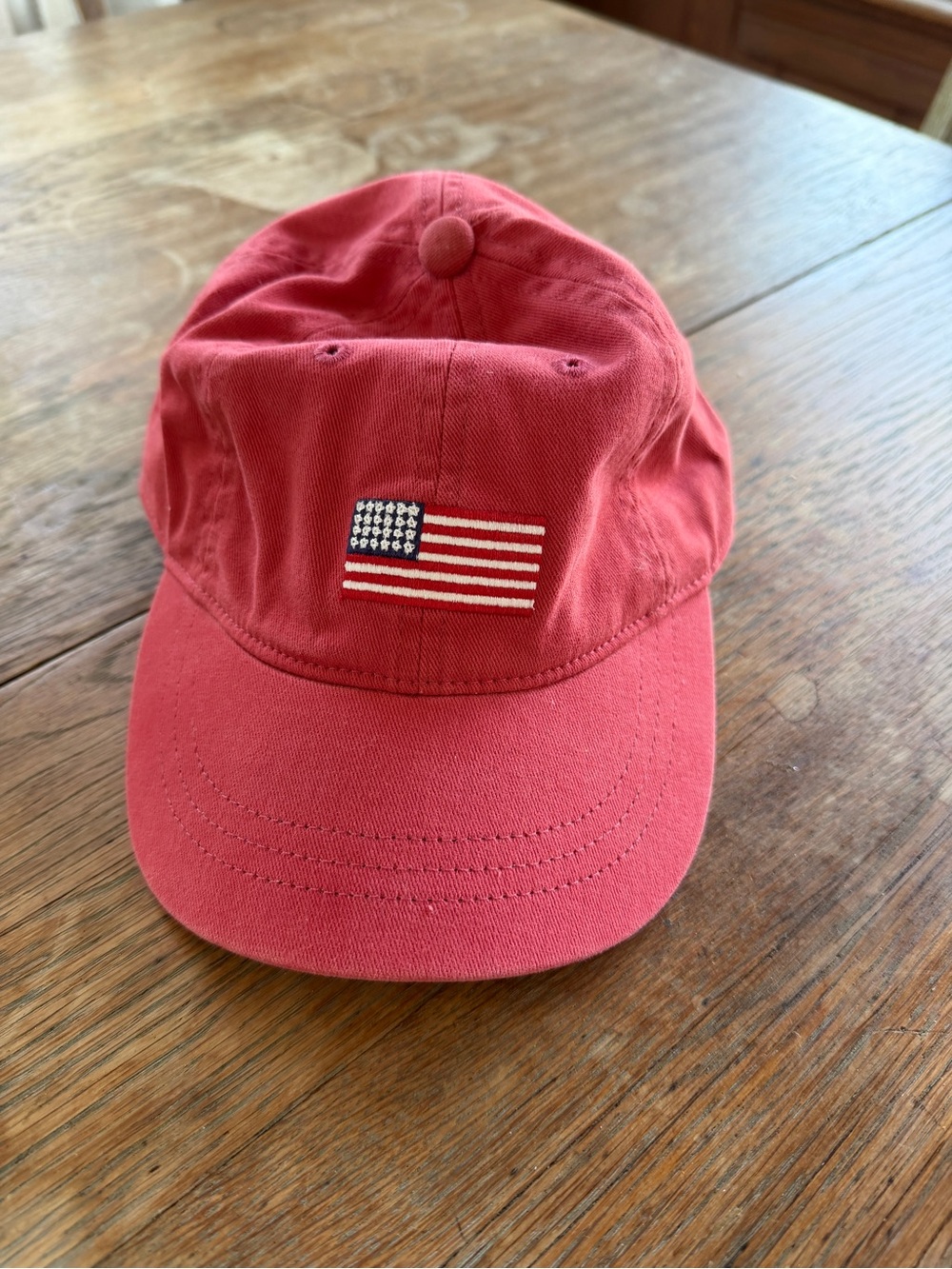 JCrew Crewcuts Red American Flag Kids Cotton Baseball Hat